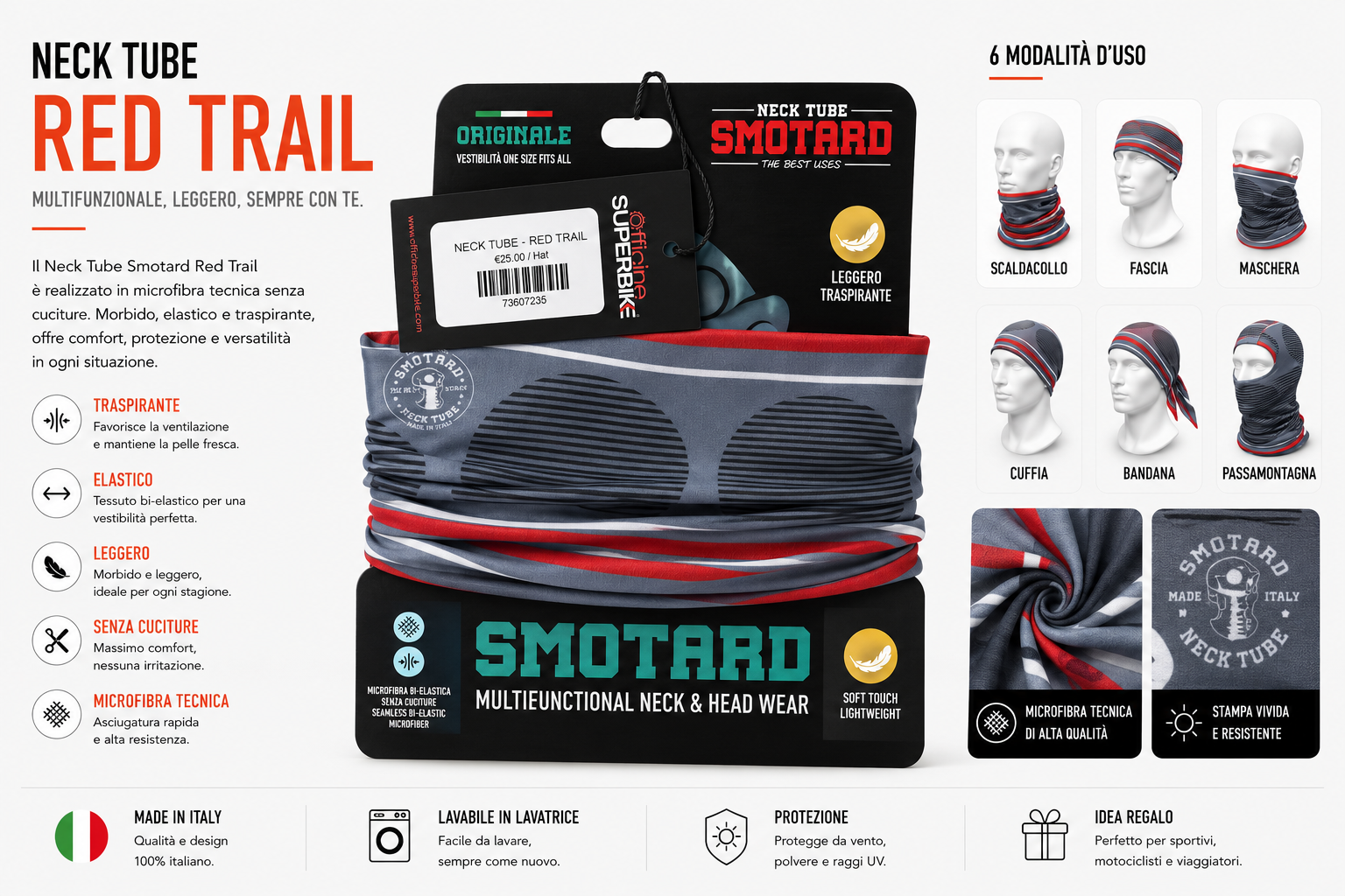 NECK TUBE -  RED TRAIL