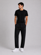 Off.343.PE2026M - "LOW MARK" BLACK PANTS