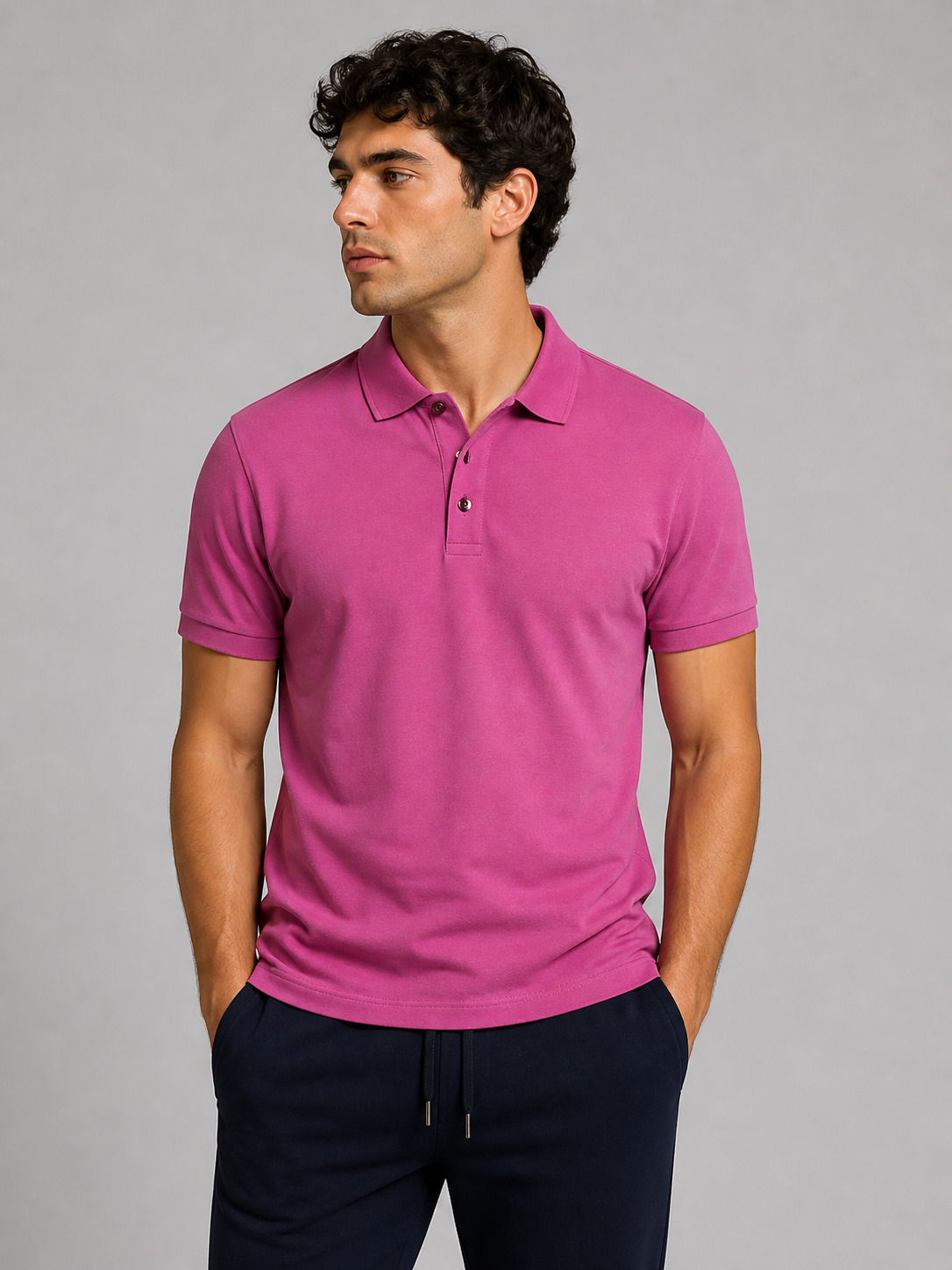 Off.342.PE2026M - POLO VIOLA - MINIMAL ID