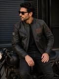 BLK 01 - Leather Jacket - BLACK CAFE LONDON