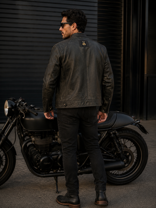 BLK 01 - Giacca in pelle - BLACK CAFE LONDON