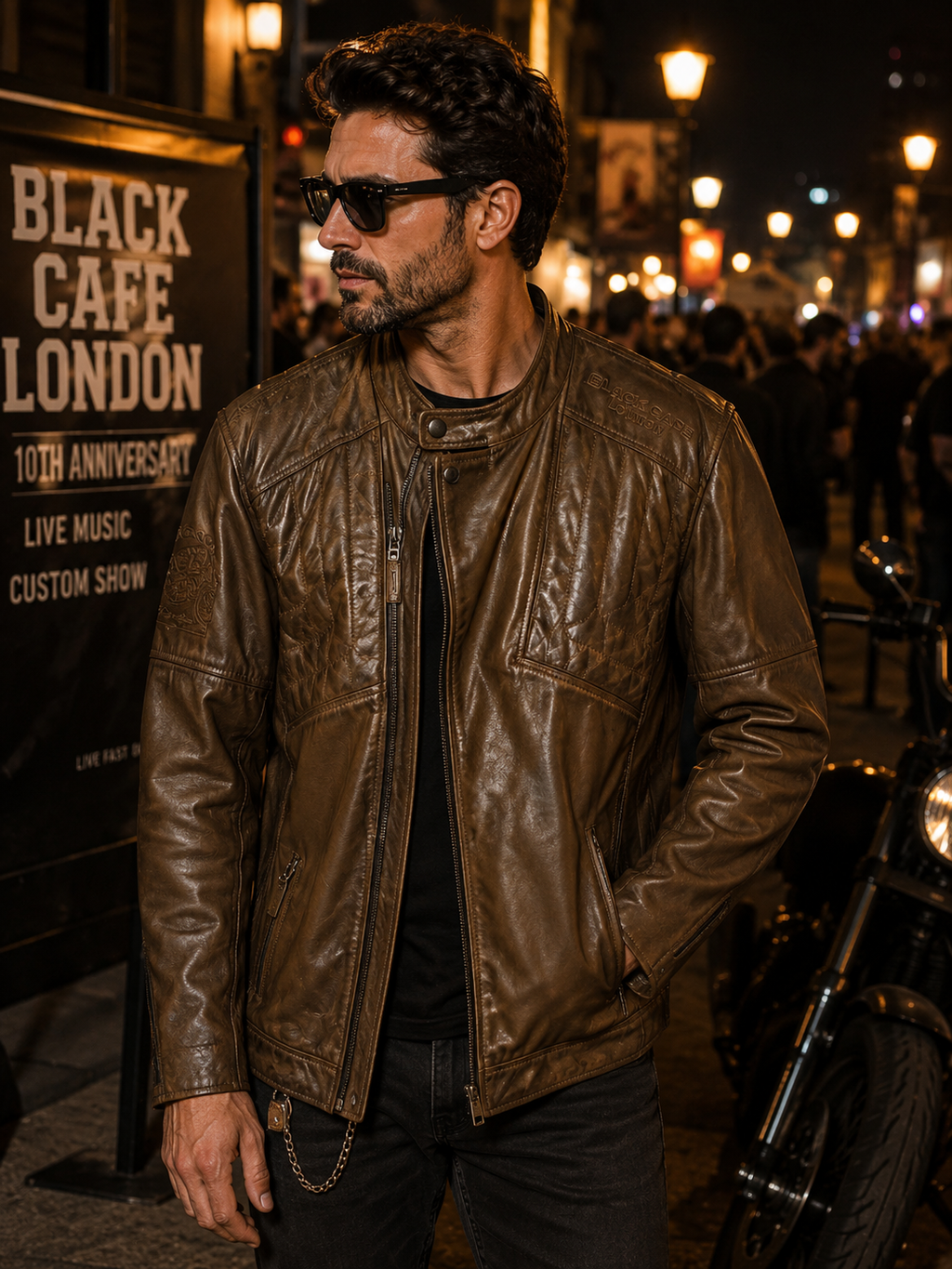 BLK 07 - Giacca in pelle - BLACK CAFE LONDON
