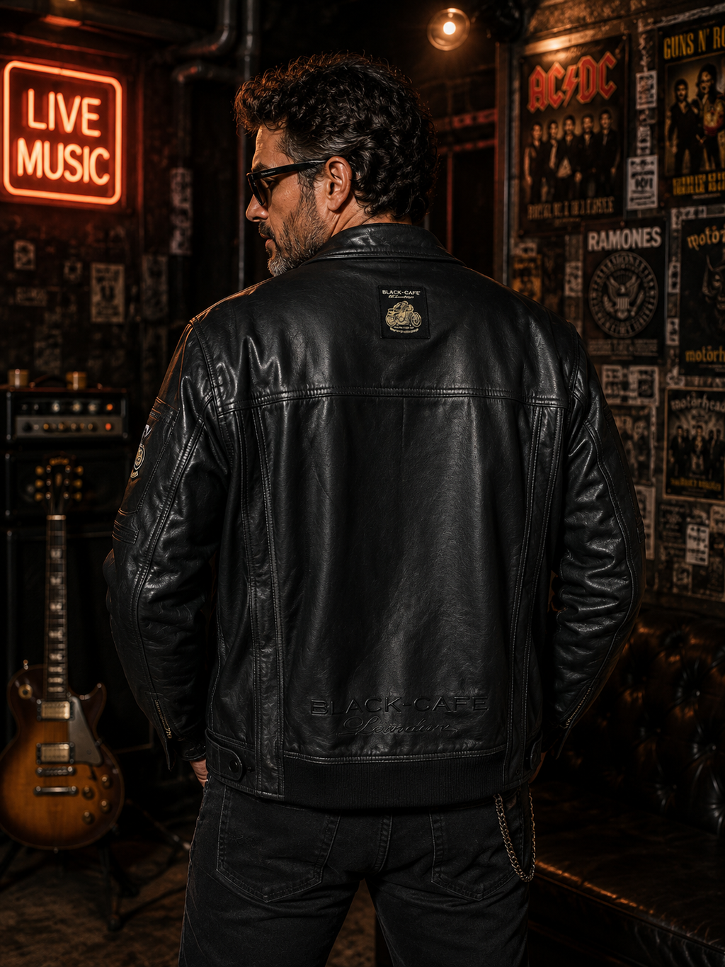 BLK 08 - Giacca in pelle - BLACK CAFE LONDON