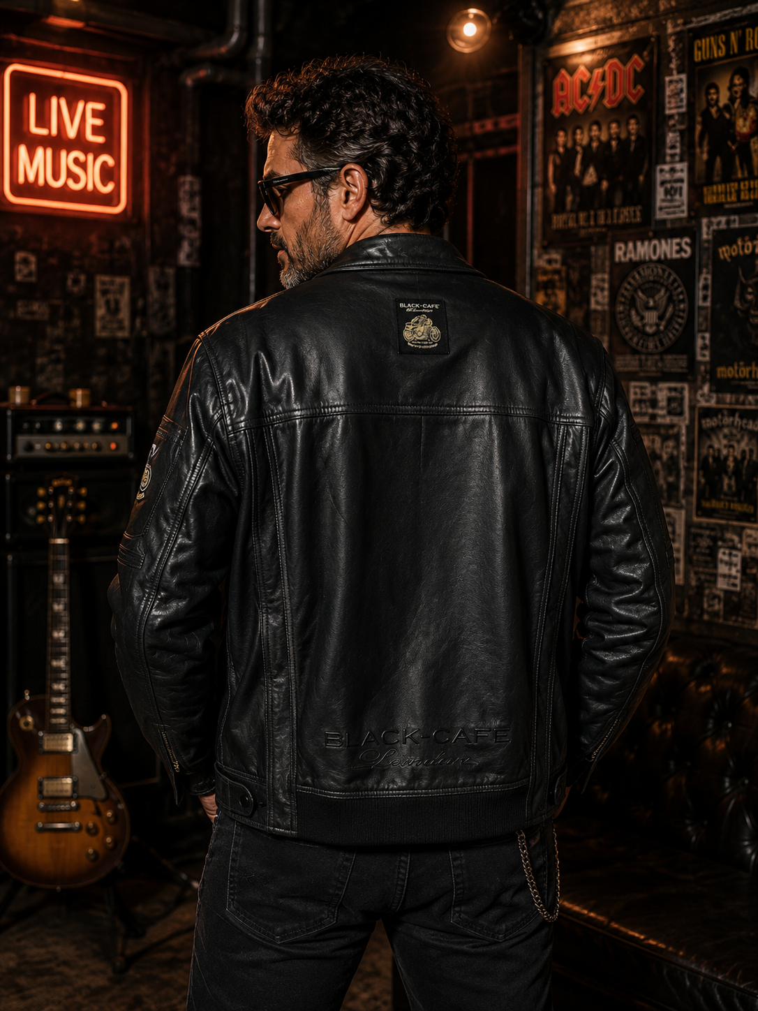 BLK 08 - Giacca in pelle - BLACK CAFE LONDON