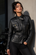 Leather Jacket - BLACK CAFE LONDON WM BLK