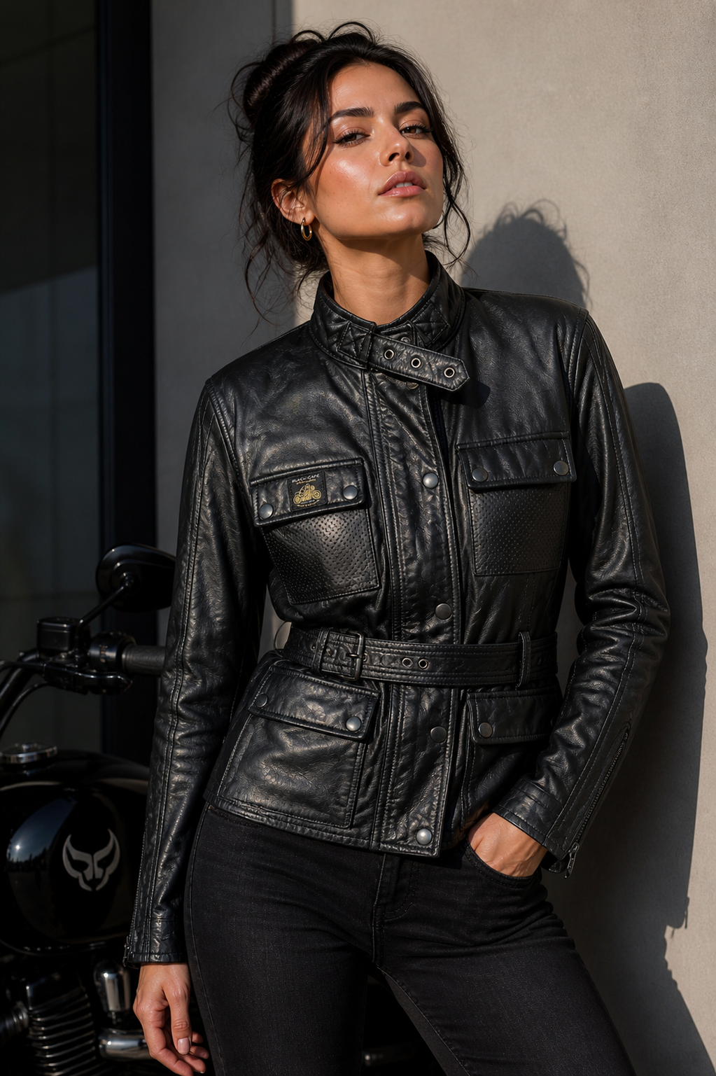 Giacca in pelle - BLACK CAFE LONDON WM BLK