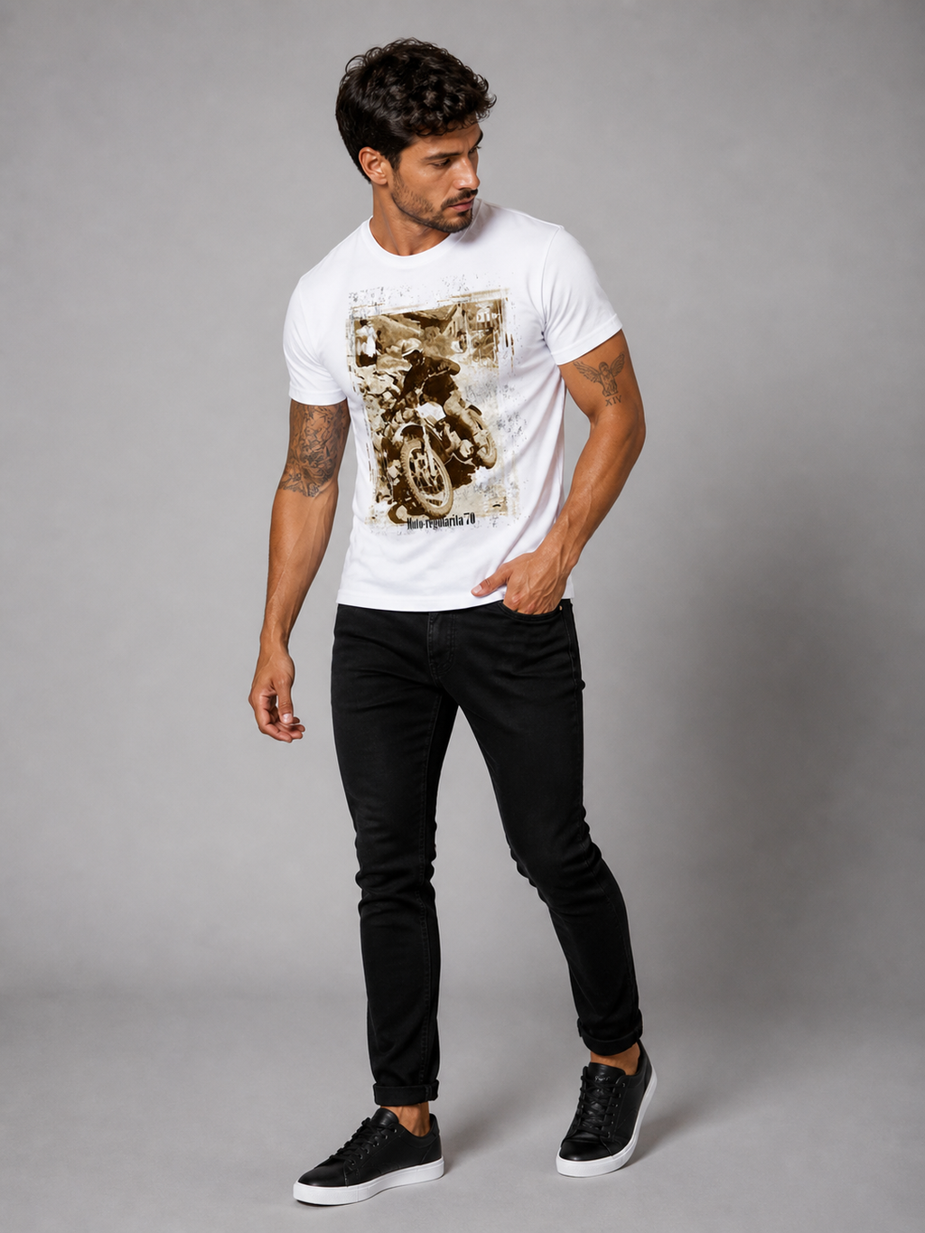 Brk 12 - Men's T-Shirt - Old Style - MRG70B&W - Berik