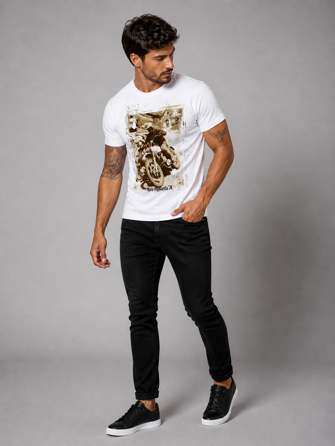 Brk 12 - T-Shirt Uomo - Old Style - MRG70B&W - Berik