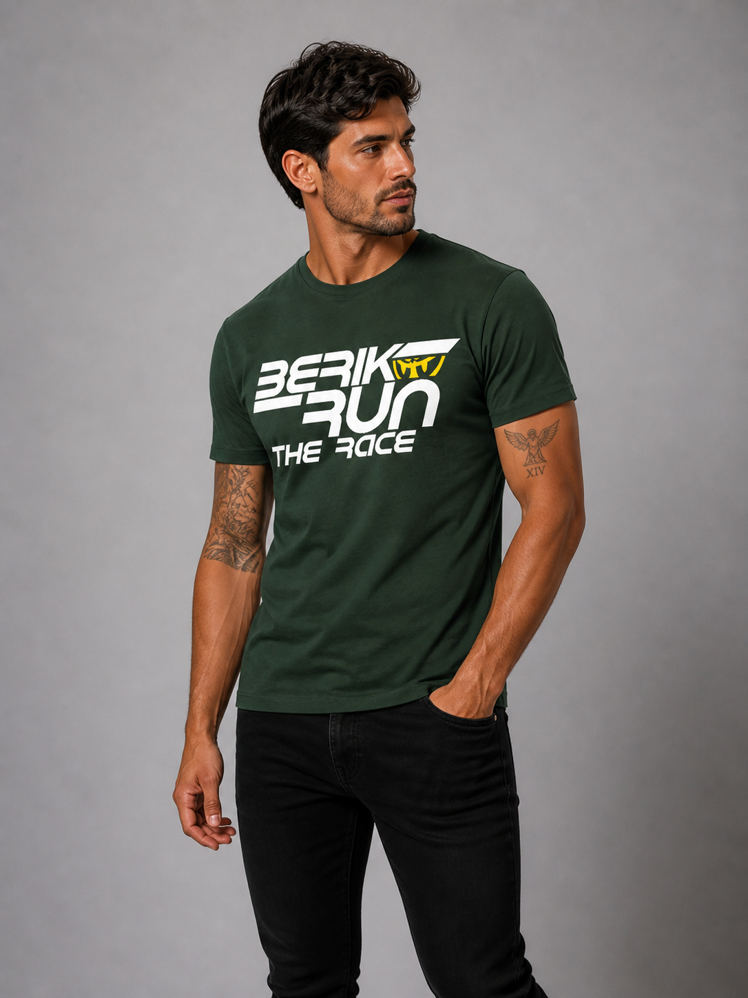 Brk 53 - Men's T-Shirt - Big Run The Race - Berik