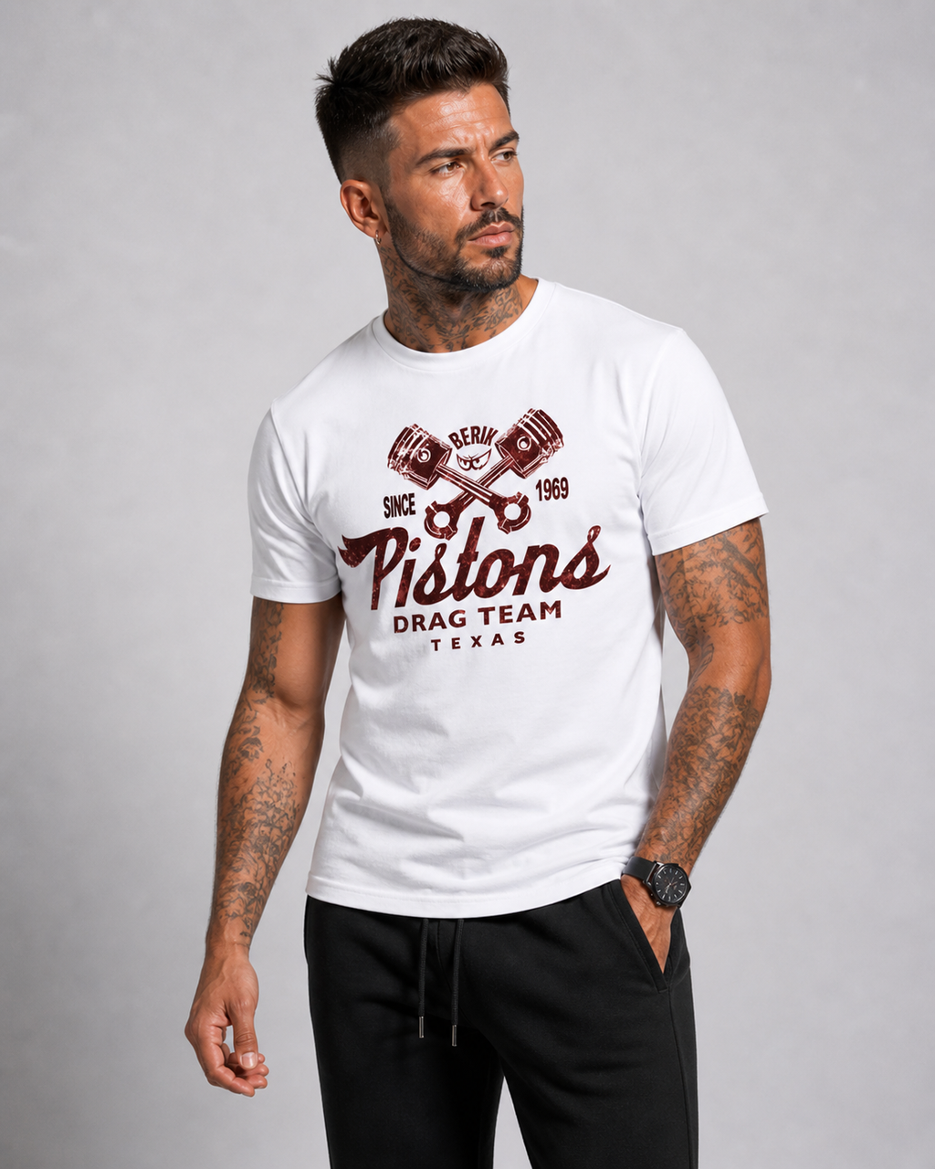 Brk 09 - T-Shirt Uomo - Sport/Everyday - Red Pistons - Berik