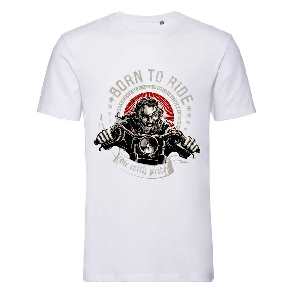 Off 72 - T-Shirt Uomo - Rock Style - Born to Ride - Officine Superbike