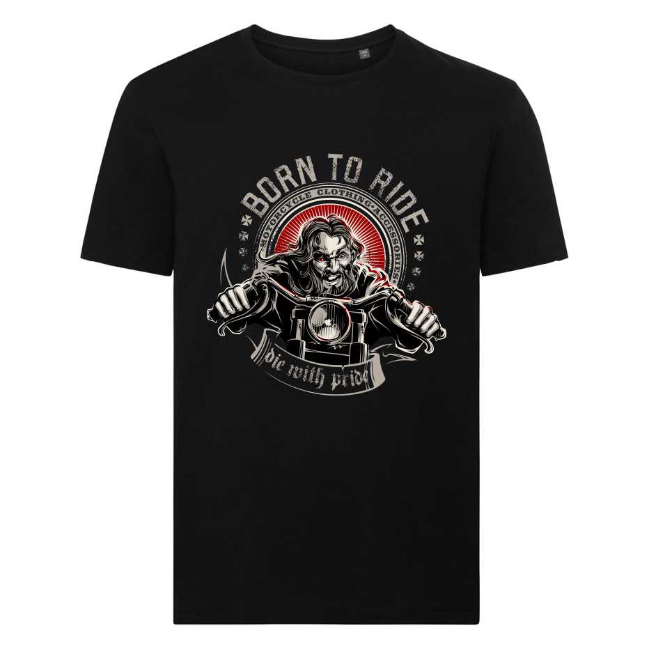 Off 74 - T-Shirt Uomo - Rock Style - Born to Ride - Officine Superbike